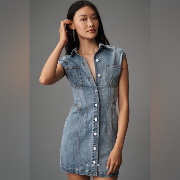 Anthropologie Dresses & Skirts - Anthropologie Denim Button-Down Midi Dress